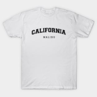 California Malibu College Style T-Shirt